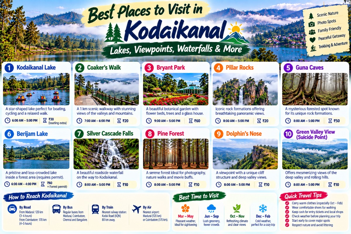 Best Places to Visit in Kodaikanal
