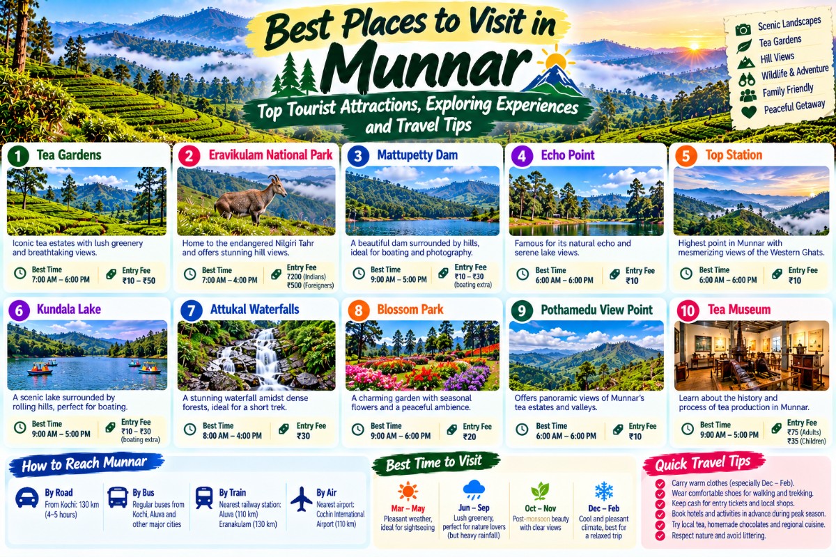 Best Places to Visit in Munnar
