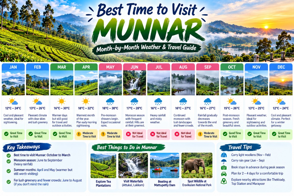 Best Time to Visit Munnar: Month-by-Month Weather & Travel Guide