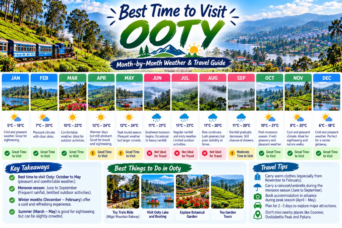 Best Time to Visit Ooty: Month-by-Month Weather & Travel Guide