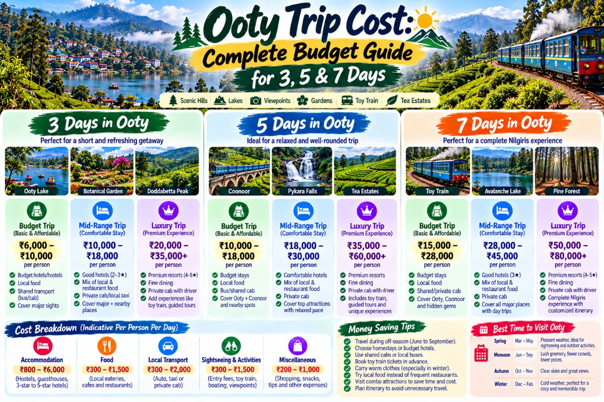 Ooty Trip Cost: Complete Budget Guide